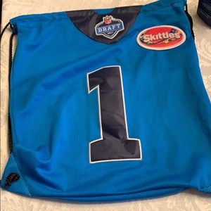 NFL draft football draw string bag from 2017 nfl draft